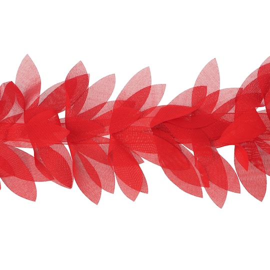 4" Chiffon Leaf Trim Ribbon by Celebrate It